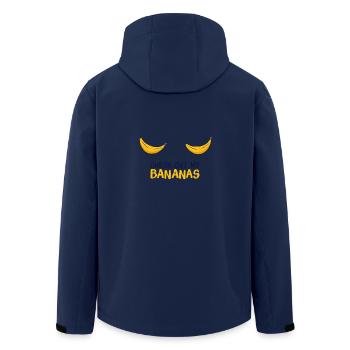 Banana Gift check out my boobs Shirt - Men’s Recycled Softshell Jacket by Stanley/Stella - navy - Back - AI Model Male 185 light (185cm)