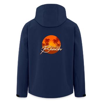 Son Of A Beach - Men’s Recycled Softshell Jacket by Stanley/Stella - navy - Back - AI Model Male 185 light (185cm)