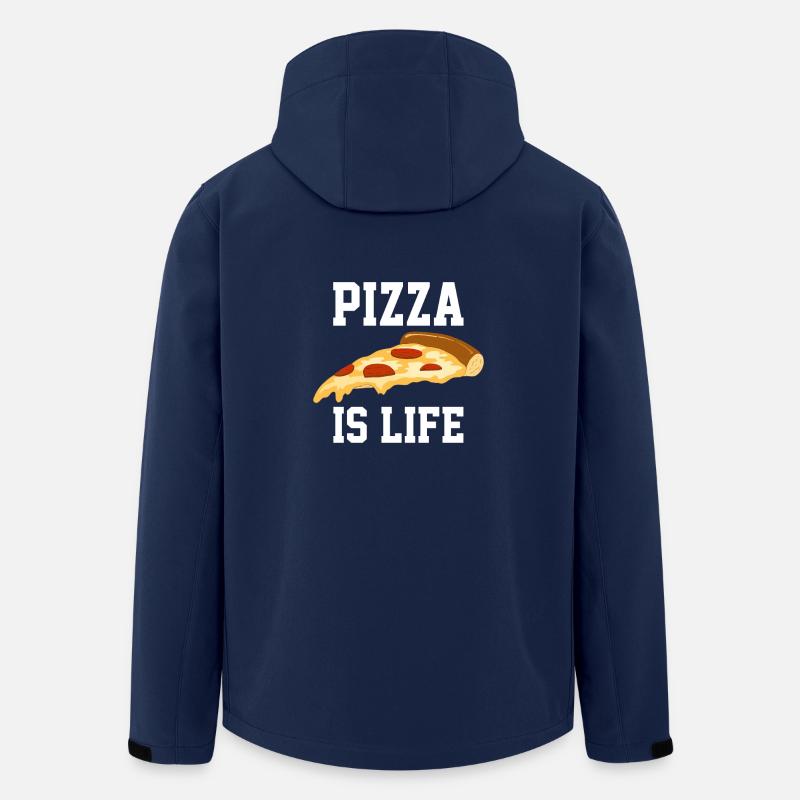 Pizza Käse Leben Geschenk - Recycelte Männer Softshell-Jacke von Stanley/Stella - Navy