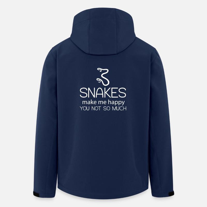 Snakes - Snake - Happy - Men’s Recycled Softshell Jacket by Stanley/Stella - navy