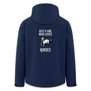 Cheval équestre équestre poney équestre sport dressage - Veste softshell homme en polyester recyclé Stanley/Stella - marine - Dos - AI Model Male 185 light (185cm)