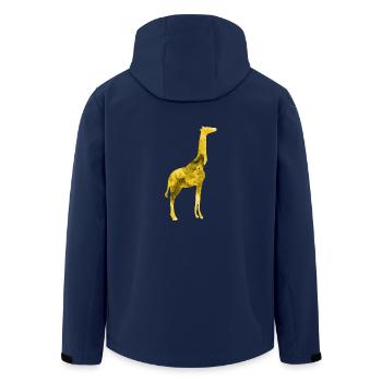 Giraffe lustige Tiere Aquarell T Shirt Kinder Gesc - Recycelte Männer Softshell-Jacke von Stanley/Stella - Navy - Hinten - AI Model Male 185 light (185cm)