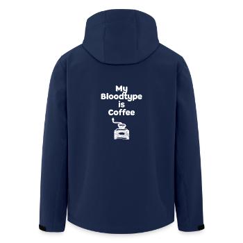 Kaffee Koffein Espresso Cappuccino Morgenmuffel - Recycelte Männer Softshell-Jacke von Stanley/Stella - Navy - Hinten - AI Model Male 185 light (185cm)