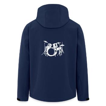 Tambour Drumstick Drumstick Band Metal Rock cadeau - Veste softshell homme en polyester recyclé Stanley/Stella - marine - Dos - AI Model Male 185 light (185cm)