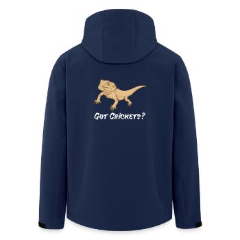 Bartagame Reptil Echse Gecko Futter Grillen - Recycelte Männer Softshell-Jacke von Stanley/Stella - Navy - Hinten - AI Model Male 185 light (185cm)