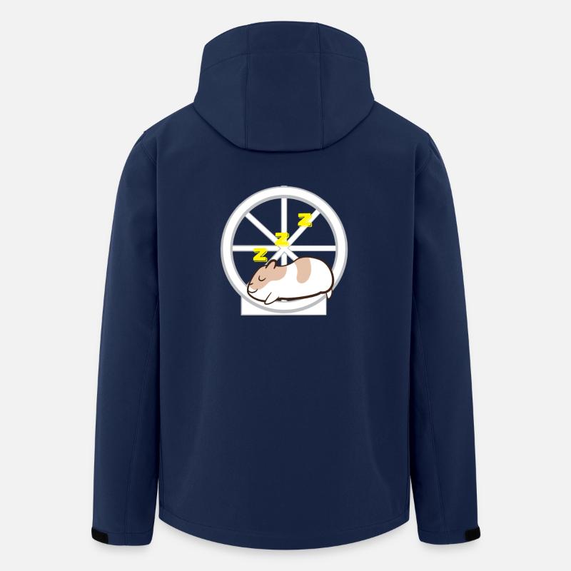 Hamster - Hamsterhalter - Hamsterrad - Lazy - Men’s Recycled Softshell Jacket by Stanley/Stella - navy
