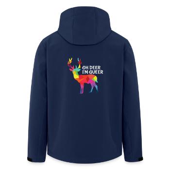 LGBTQ Gay lesbian rainbow homosexual schwul trans - Recycelte Männer Softshell-Jacke von Stanley/Stella - Navy - Hinten - AI Model Male 185 light (185cm)