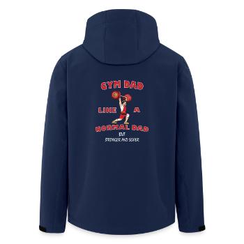 GYM DAD - Papa de remise en forme Funny Gift Gym Daddy - Veste softshell homme en polyester recyclé Stanley/Stella - marine - Dos - AI Model Male 185 light (185cm)