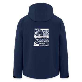 Geocaching Hobby Design - Recycelte Männer Softshell-Jacke von Stanley/Stella - Navy - Hinten - AI Model Male 185 light (185cm)