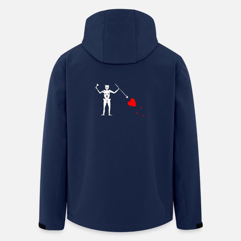 Blackbird Pirat Herz Krone Speer Skelett Karibik - Recycelte Männer Softshell-Jacke von Stanley/Stella - Navy