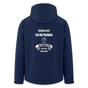 Postman Occupations Job Education Places Post Packages - Men’s Recycled Softshell Jacket by Stanley/Stella - navy - Back - AI Model Male 185 light (185cm)