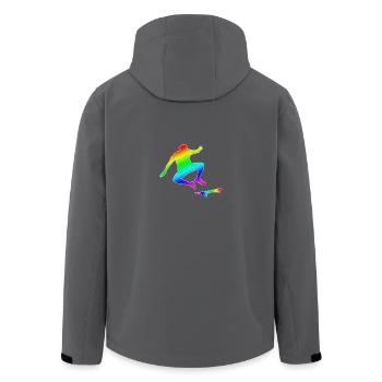 Skateboarding T-shirt Kühler Silhouette-Skate gay - Recycelte Männer Softshell-Jacke von Stanley/Stella - Anthrazit - Hinten - AI Model Male 185 light (185cm)