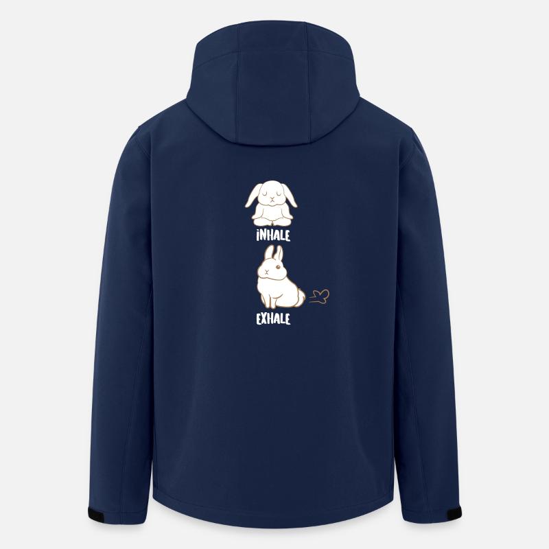 Hasen - Hase - Yoga - Inhale - Exhale - Recycelte Männer Softshell-Jacke von Stanley/Stella - Navy