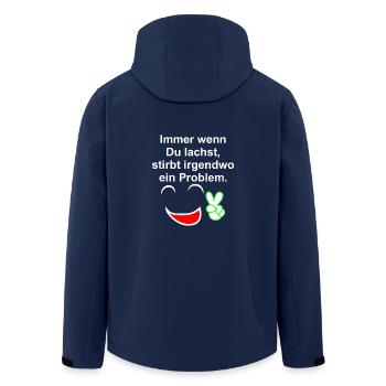 Immer wenn du lachst - Recycelte Männer Softshell-Jacke von Stanley/Stella - Navy - Hinten - AI Model Male 185 light (185cm)