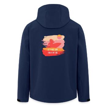Esté, surfer - Veste softshell homme en polyester recyclé Stanley/Stella - marine - Dos - AI Model Male 185 light (185cm)