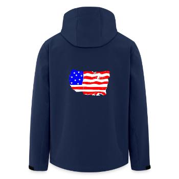 USA - Recycelte Männer Softshell-Jacke von Stanley/Stella - Navy - Hinten - AI Model Male 185 light (185cm)
