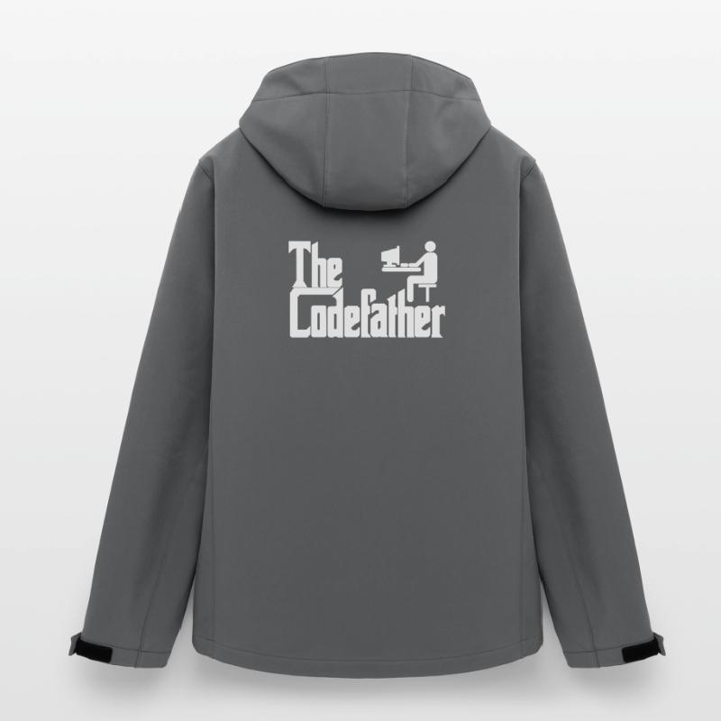 The Codefather Programmierer PC Coding Geschenk Recycelte Männer Softshell-Jacke Discoverer von Stanley/Stella
