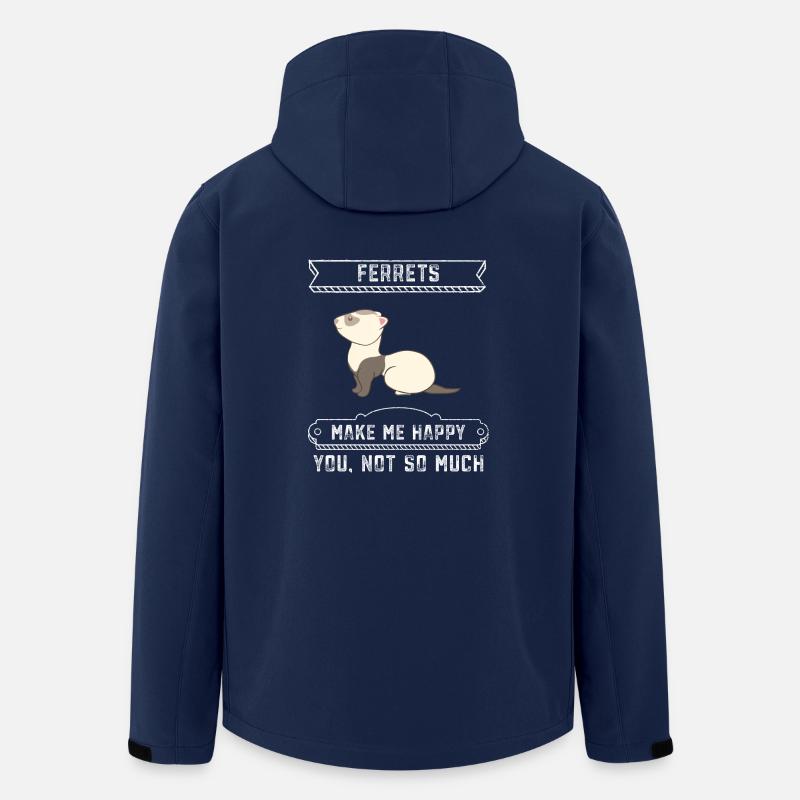 Frettchenfreund - Frettchen - Frett - Glücklich - Recycelte Männer Softshell-Jacke von Stanley/Stella - Navy