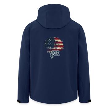 Independence Day on 4 July ADLER - Men’s Recycled Softshell Jacket by Stanley/Stella - navy - Back - AI Model Male 185 light (185cm)