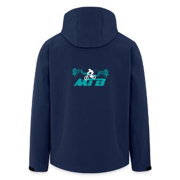 Mountain Bike - VTT Mountainbiker cadeau - Veste softshell homme en polyester recyclé Stanley/Stella - marine - Dos - AI Model Male 185 light (185cm)
