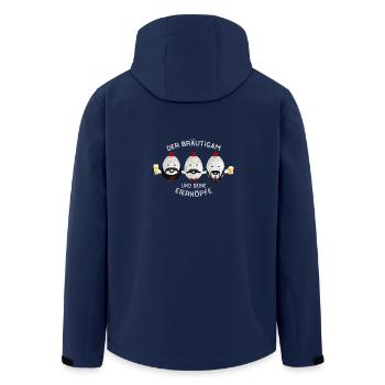 Team Der Bräutigam Und Seine Eierköpfe - JGA - Recycelte Männer Softshell-Jacke von Stanley/Stella - Navy - Hinten - AI Model Male 185 light (185cm)