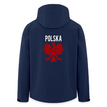 Polska Adler - Recycelte Männer Softshell-Jacke von Stanley/Stella - Navy - Hinten - AI Model Male 185 light (185cm)