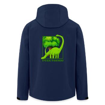 Dinosaure Brachiosaure - Veste softshell homme en polyester recyclé Stanley/Stella - marine - Dos - AI Model Male 185 light (185cm)