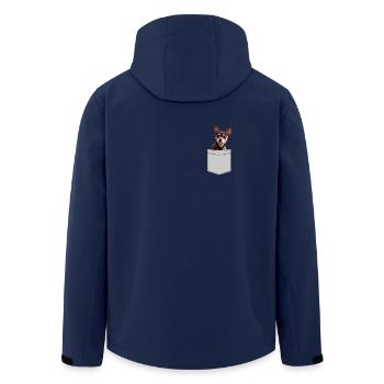 Brusttasche Chihuahua Shirt Geschenk Hund - Recycelte Männer Softshell-Jacke von Stanley/Stella - Navy - Hinten - AI Model Male 185 light (185cm)