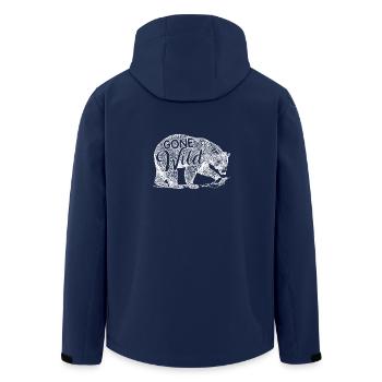 Gone Wild - Bär Outdoor Natur Wildnis Geschenk - Recycelte Männer Softshell-Jacke von Stanley/Stella - Navy - Hinten - AI Model Male 185 light (185cm)