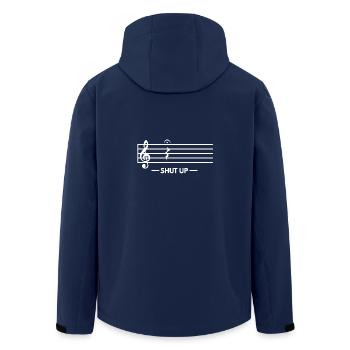 Halte den Mund, halt den Rand, Halt die Klappe - Recycelte Männer Softshell-Jacke von Stanley/Stella - Navy - Hinten - AI Model Male 185 light (185cm)
