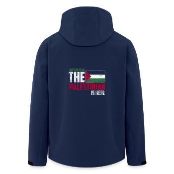 N'ayez pas peur que le Palestinien soit là - Veste softshell homme en polyester recyclé Stanley/Stella - marine - Dos - AI Model Male 185 light (185cm)
