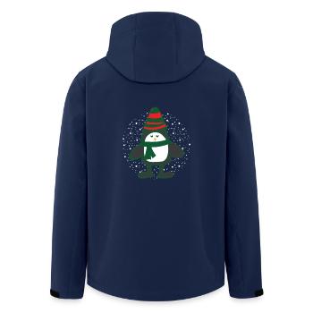 T-shirt little penguin snow - Men’s Recycled Softshell Jacket by Stanley/Stella - navy - Back - AI Model Male 185 light (185cm)