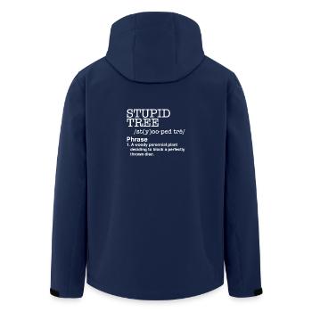 Disc Golf - Recycelte Männer Softshell-Jacke von Stanley/Stella - Navy - Hinten - AI Model Male 185 light (185cm)