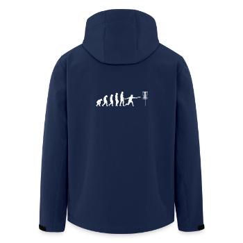 Disc Golf Evolution - Recycelte Männer Softshell-Jacke von Stanley/Stella - Navy - Hinten - AI Model Male 185 light (185cm)