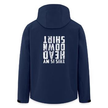 Geschenk Fallschirmspringer Shirt Skydiver T-Shirt - Recycelte Männer Softshell-Jacke von Stanley/Stella - Navy - Hinten - AI Model Male 185 light (185cm)