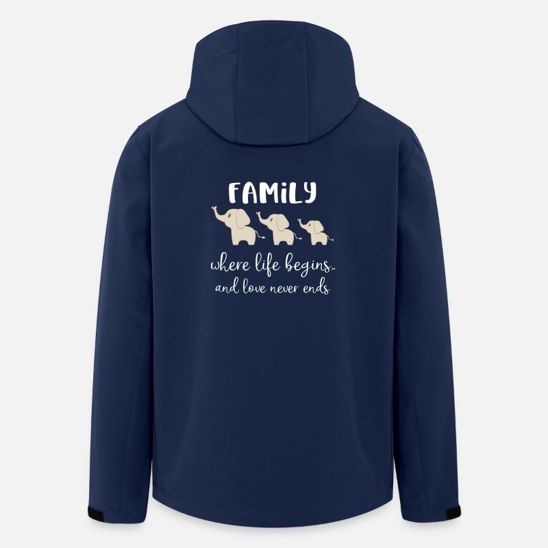 Eléphant - Amant éléphant - T-shirt éléphant - Veste softshell homme en polyester recyclé Stanley/Stella - marine
