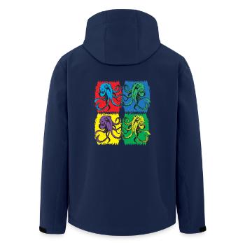 Octopus Pop Art - Veste softshell homme en polyester recyclé Stanley/Stella - marine - Dos - AI Model Male 185 light (185cm)