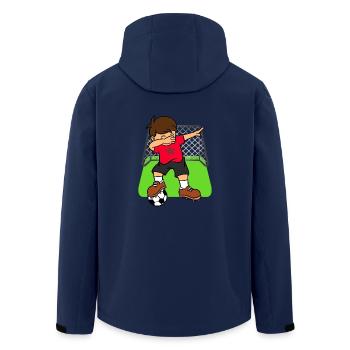 Marokkanischer Fußball, der Kindermarokkanischen Fußball abtupft - Recycelte Männer Softshell-Jacke von Stanley/Stella - Navy - Hinten - AI Model Male 185 light (185cm)