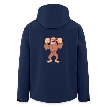 Bigfoot Sasquatch Yeti Shirt cadeau - Veste softshell homme en polyester recyclé Stanley/Stella - marine - Dos - AI Model Male 185 light (185cm)