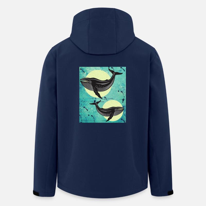 Buchelwale Wale - Recycelte Männer Softshell-Jacke von Stanley/Stella - Navy