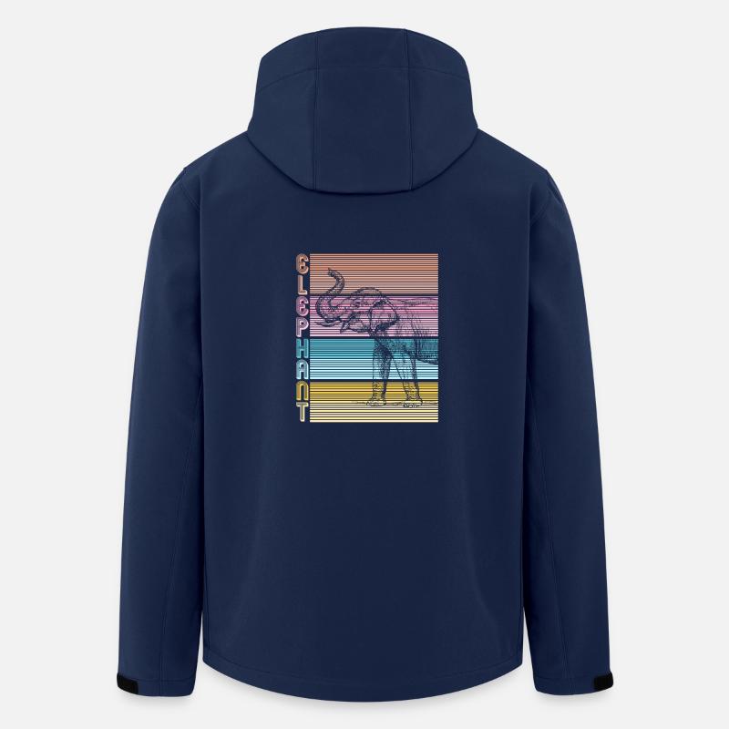Elefant - Recycelte Männer Softshell-Jacke von Stanley/Stella - Navy