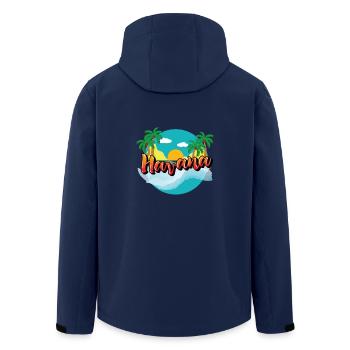 Havanna Kuba Karibik Urlaub Kreuzfahrt - Recycelte Männer Softshell-Jacke von Stanley/Stella - Navy - Hinten - AI Model Male 185 light (185cm)