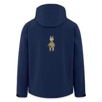 Floss Dance Move Llama - Men’s Recycled Softshell Jacket by Stanley/Stella - navy - Back - AI Model Male 185 light (185cm)