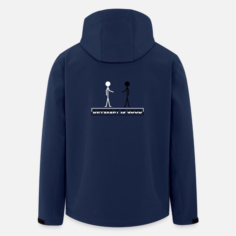 Être différent est bon - Veste softshell homme en polyester recyclé Stanley/Stella - marine