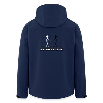 Etre différent - Veste softshell homme en polyester recyclé Stanley/Stella - marine - Dos - AI Model Male 185 light (185cm)