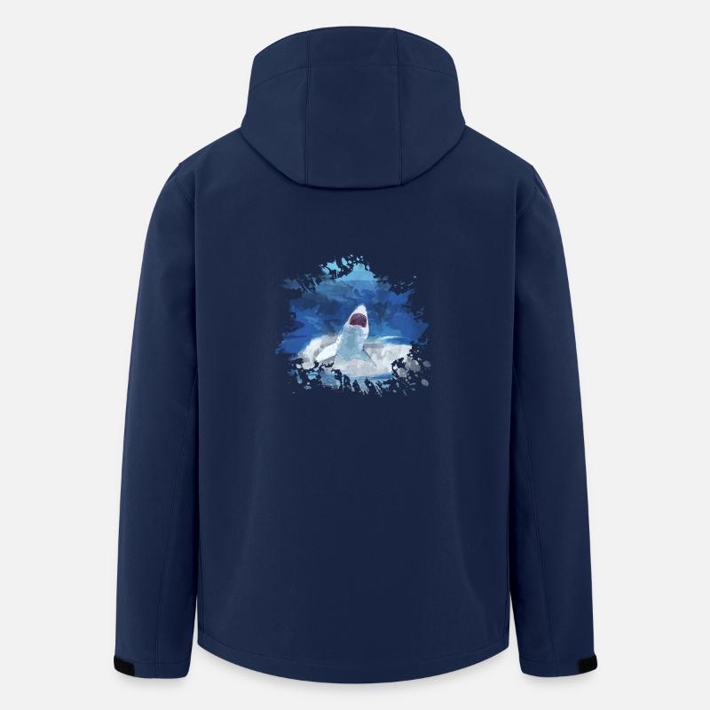 requin - Veste softshell homme en polyester recyclé Stanley/Stella - marine