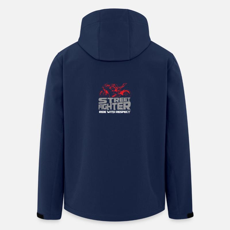 Streetfighter Ride with Respect - Recycelte Männer Softshell-Jacke von Stanley/Stella - Navy