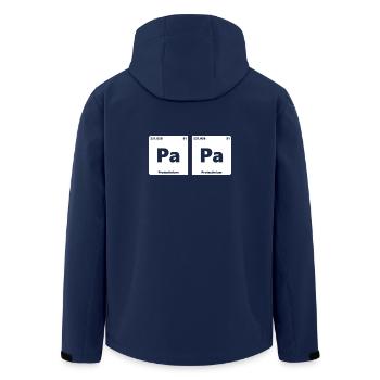 Elément chimique PaPa - Veste softshell homme en polyester recyclé Stanley/Stella - marine - Dos - AI Model Male 185 light (185cm)
