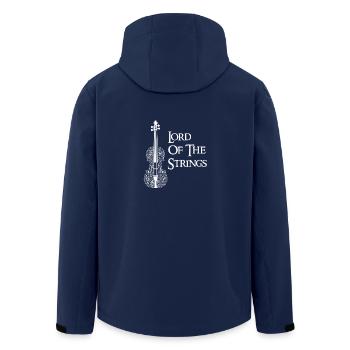 Strings Music Violin Guitar Lord Band Gift - Men’s Recycled Softshell Jacket by Stanley/Stella - navy - Back - AI Model Male 185 light (185cm)