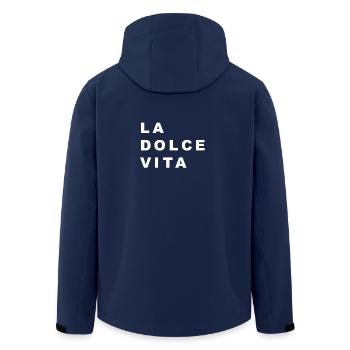 La dolce Vita - enjoy the sweet life - Men’s Recycled Softshell Jacket by Stanley/Stella - navy - Back - AI Model Male 185 light (185cm)